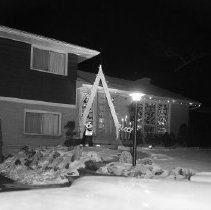 House Decorated with Christmas Lights